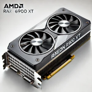 AMD Radeon RX 6900 XT GPU with detailed view highlighting its design and features.
