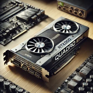 NVIDIA Quadro RTX 8000 GPU with detailed view highlighting its design and features.
