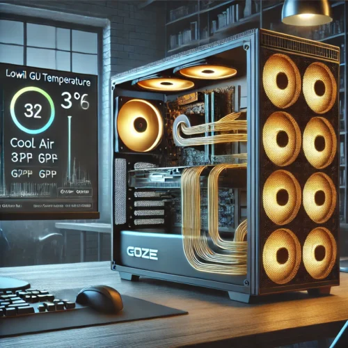 Image shows the airflow for cooling down the gpu temperature range. 